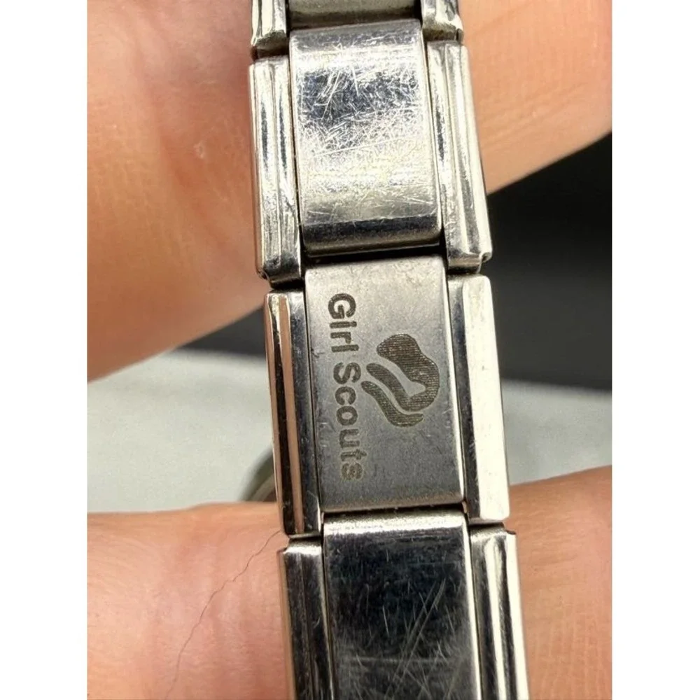 Vintage Ciao Italia Watch Charm Bracelet Silver Gold Tone Italian Links 21438